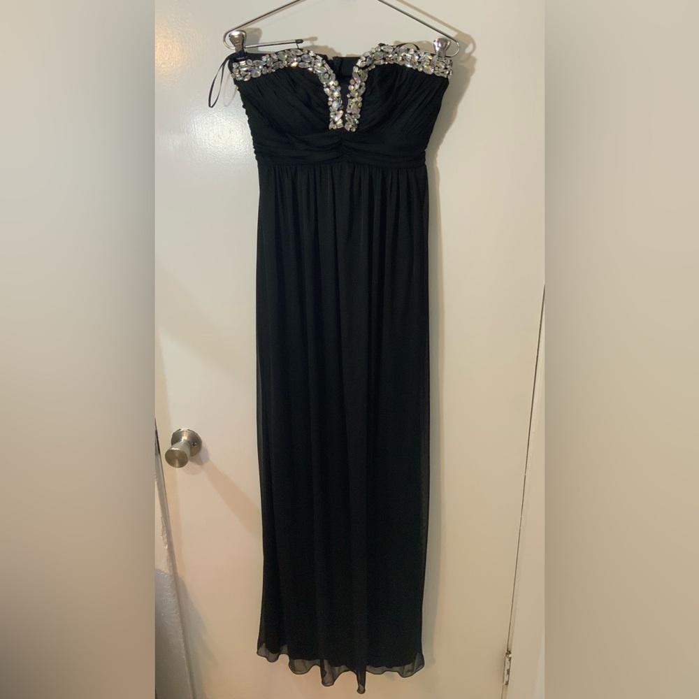 Elegant Black Evening Gown prom dress wedding size 5